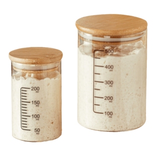 英国带刻度耐高温玻璃密封瓶子酵种培养皿鲁邦种天然波兰种发酵罐