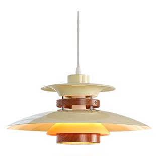 ph5飞碟餐厅吊灯侘寂中古风吧台餐桌设计师滑杆灯日式复古书房灯