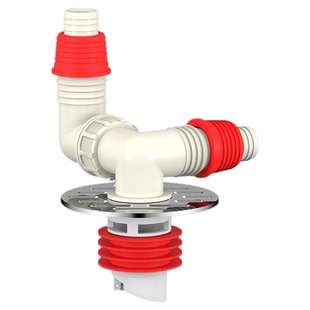 洗衣机下水管三头通地漏专用接头排水防臭溢水卫生间分流器一分二