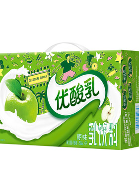 伊利优酸乳原味草莓味饮品24盒