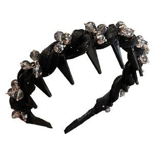 巴黎王妃发箍女高级感轻奢减龄闪钻高颅顶头箍发带洗脸压发卡头饰