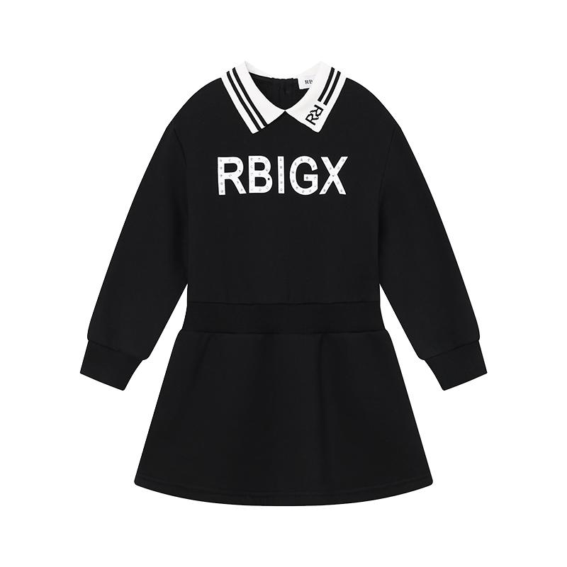 RBIGX/瑞比克印花烫钻连衣裙