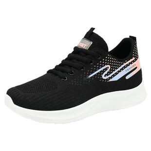 运动鞋女款夏季网面透气单鞋shoes韩版系带软底跑步妈妈女鞋