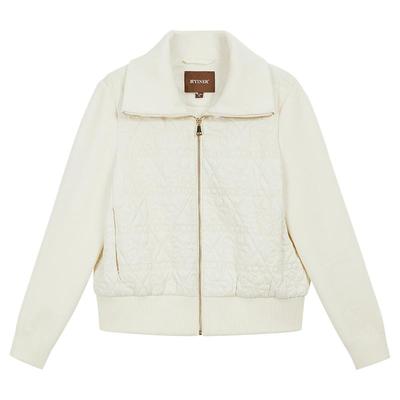 YINER音儿专选秋季木兰花绗缝菱格轻薄羽翻领绒服外套