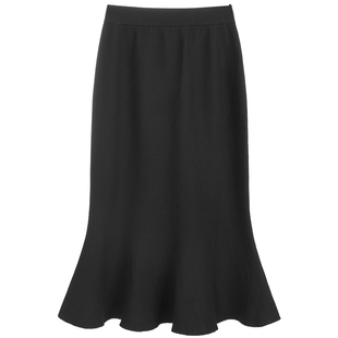 胖仙女莹莹大码女装胖mm秋气质百搭长裙子高腰遮肉针织鱼尾半身裙