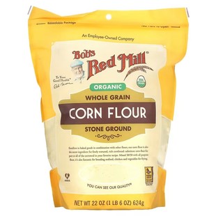 Bob's Red Mill红磨坊玉米面粉不加糖杂粮烘焙Organic Corn Flour
