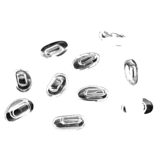 眼镜配件卡式鼻托透明硅胶防滑减压卡扣嵌入式柔软托叶分左右鼻垫