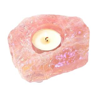 天然矿石烛台喜马拉雅盐香薰灯蜡烛晚餐浪漫烛光原石佛具装饰摆件