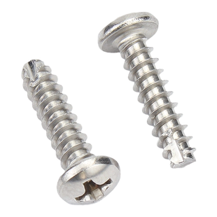 PT 镀镍/黑锌/304不锈钢圆头十字割尾自攻螺丝盘头平尾螺钉M2M3M4