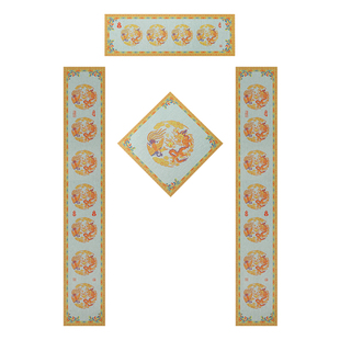 空白鎏金彩绘龙凤对联水写布七言九言春联横批书法练习加厚无纺布