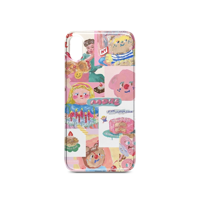 油画插画涂鸦可爱透明手机壳