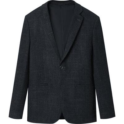 海澜之家平驳领单排扣休闲西服