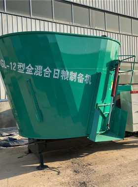 养牛场立式TMR搅拌机 移动式草料粉碎混合机 湖羊养殖青储拌草机