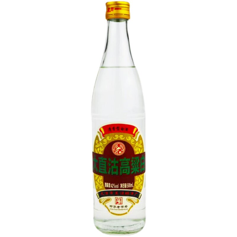 天津大直沽12瓶42度高粱酒纯粮酒