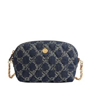 万里马丹宁贝壳包女链条包菱格mini迷你单肩饺子包斜挎手机包