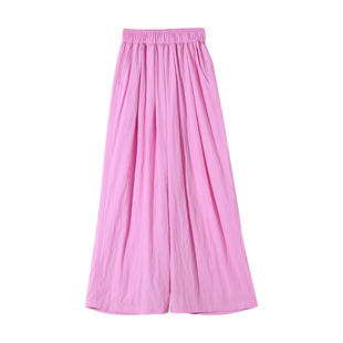 女童裤子春夏季薄款2025新款儿童休闲山本裤中大童阔腿防蚊裤童装