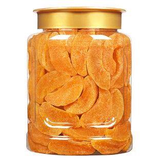 黄桃干500g果脯桃子果干罐装桃肉小零食散装桃片蜜饯桃脯水果干