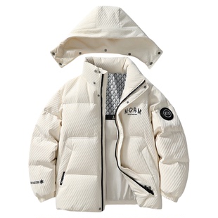 鸭绒外套男孩羽绒服冬季新款初高中学生男装士加厚大童青少年潮牌