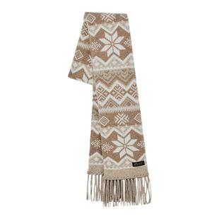 ZB/珍贝2025年秋冬新款100%山羊绒提花女士围巾脖百搭通勤/W2099