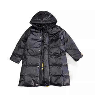 免洗儿童羽绒服冬季轻薄耐脏三防男童女童黑金中长款鸭绒保暖外套