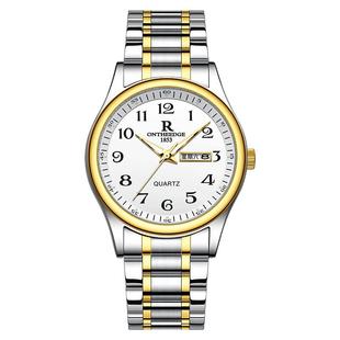 中老年人手表男士爸爸款机械表大数字中年妈妈女防水夜光石英腕表