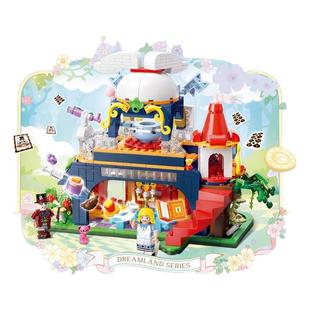 TOPTOY中国积木梦境奇缘系列小街景城堡房屋积木摆件玩具新年礼物