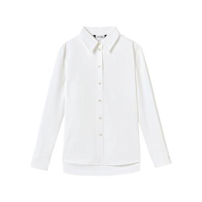 朗姿白色内搭衬衣复古2025年春季新款气质法式高级感长袖女士衬衫