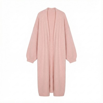 慵懒风针织开衫外套女中长款2025秋冬新款宽松显瘦加厚毛衣