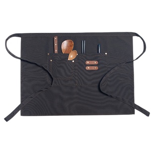 服务员半身短款防水半截小围裙定制奶茶店火锅店餐饮厨房上班专用