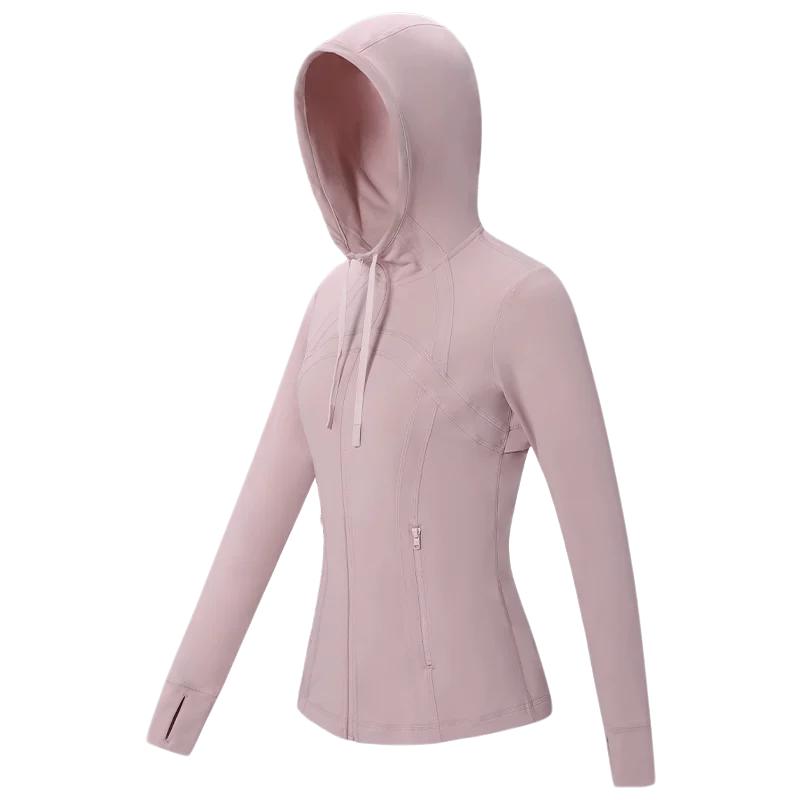 骆驼瑜伽服针织连帽外套女生上衣