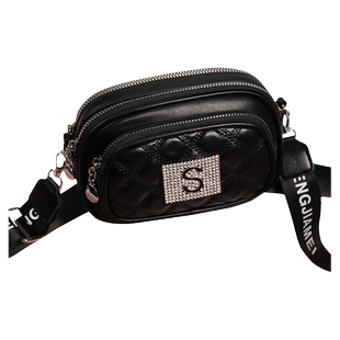 小包包女士2025新款潮高级感时尚宽肩带休闲小圆包包包斜挎腰包女