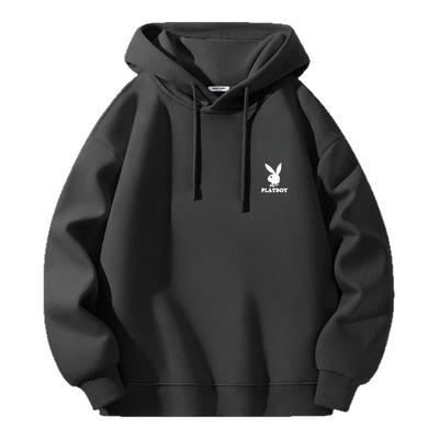 花花公子秋冬款连帽卫衣男士加绒