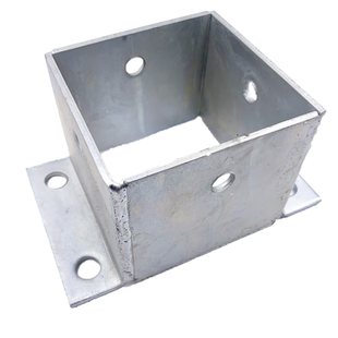 铁镀锌防腐木柱子底座不锈钢立柱脚套葡萄架固定件套筒连接件脚套