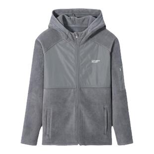 拓路者男款400克双面绒开衫摇粒绒运动上衣秋冬加绒加厚保暖外套