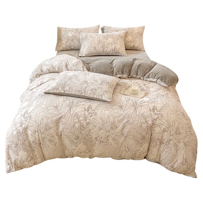 A类母婴级全棉磨毛牛奶绒四件套纯棉2025新款单件床单被套床品冬