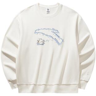 安踏卫衣女款2026秋冬季加绒保暖休闲宽松多巴胺运动上衣套头衫