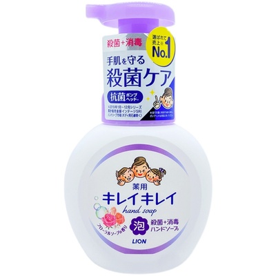 日本狮王lion植物泡沫儿童洗手液