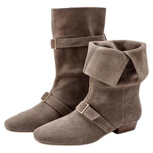 [自由牧歌]莎莎苏2025秋冬新款波西米亚风堆堆靴度假西部靴配裙子