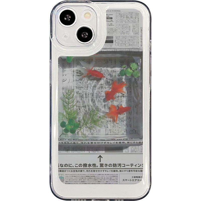 金鱼日系手机壳适用于iphone17安卓13promax古风简约透明氛围原宿