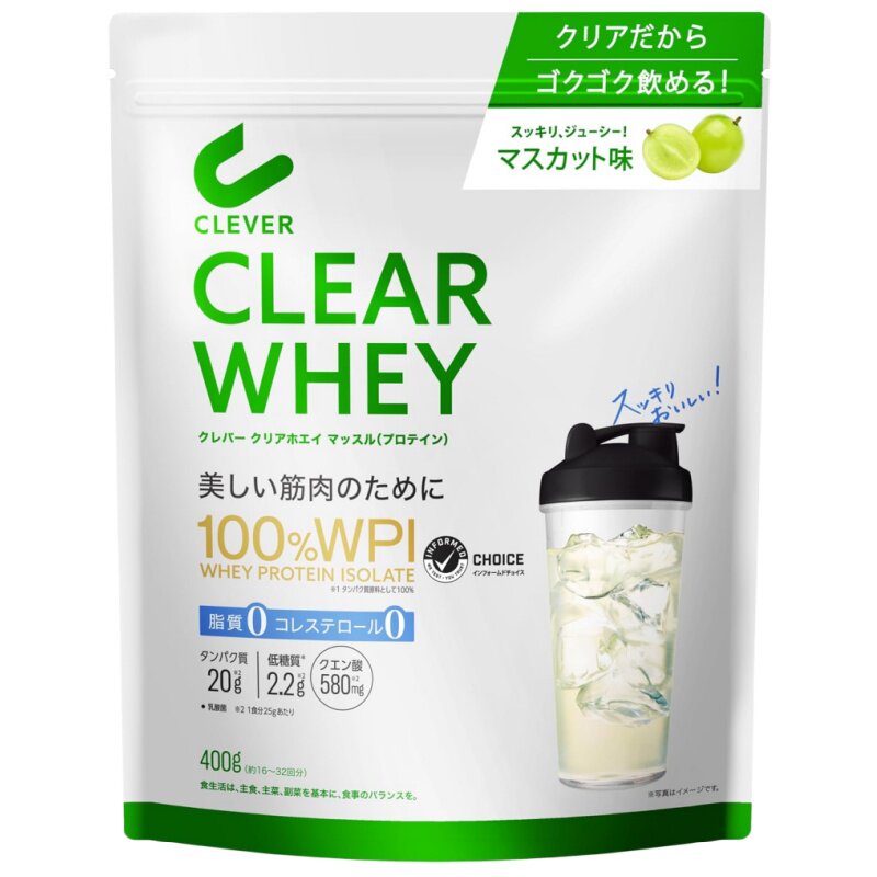 日本代购clear分离乳清蛋白粉400g/袋 肌肉运动健身跑步营养补剂