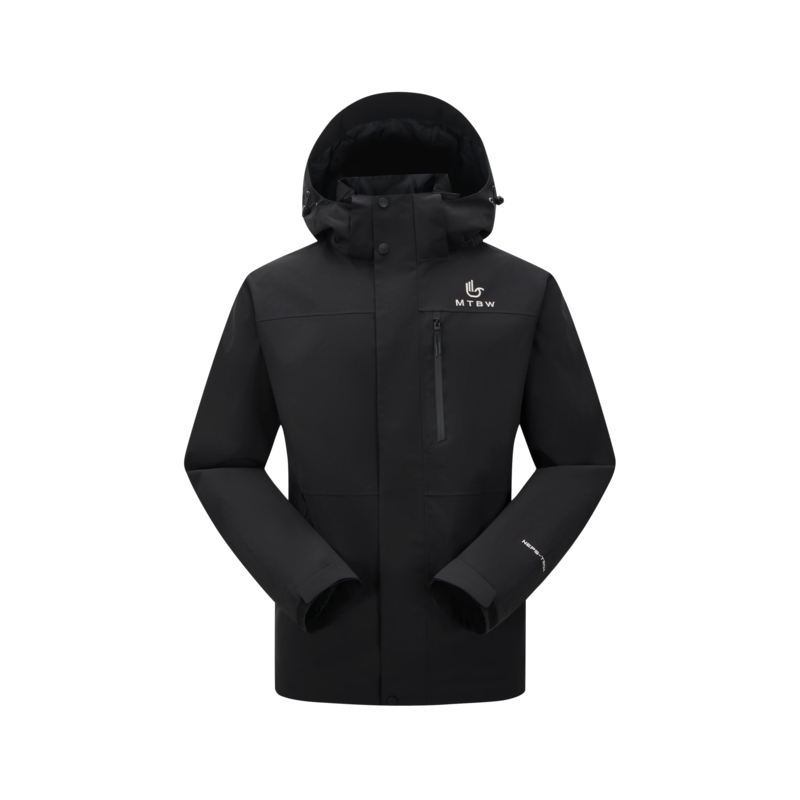 美特斯邦威25秋冬新款户外徒步登山服三防三合一羽绒内胆冲锋衣男