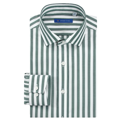 时尚简约条纹痞帅温莎领衬衣长袖