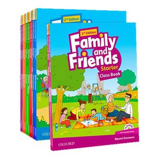 【英音版】第二版 牛津友邻少儿英语教材 Family and Friends学生套装stater123456级别 学生书+练习册+在线账号