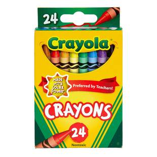 绘儿乐Crayola24色彩色蜡笔幼儿园老师推荐小学生美术课专用款