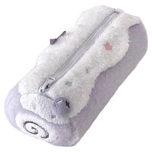 朴坊日稚商店瑞士卷毛绒笔袋樱桃草莓蛋糕可爱女孩学生大容量文具