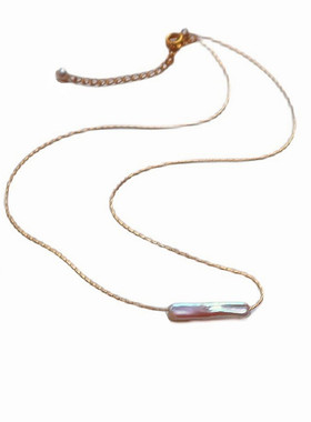 小众项链珍珠天然锁骨链