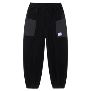 ebaer儿童加绒裤子加厚运动裤2025冬新款男童女童一体绒保暖卫裤