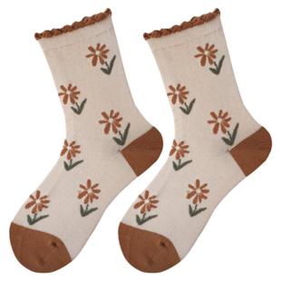 月子袜子产后冬季保暖产妇不勒脚长筒大码孕妇宽松松口女士羊毛袜