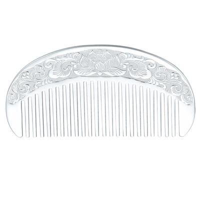 中国白银臻汇银足银刮痧发梳子