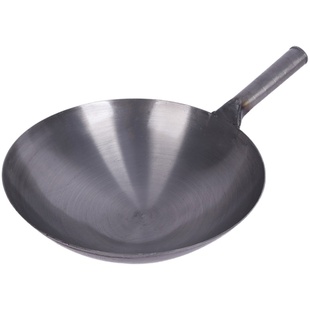 铁锅加厚大马勺厨师饭店商用炒菜锅传统老式熟铁锅家用无涂层炒锅